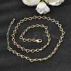 5MM Brass Teardrop Link Chain Necklaces for Women NJEW-F366-04A-1