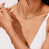 Synthetic Turquoise Chips Beaded Chain Bracelets BJEW-G692-01A-4