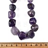 Natural Amethyst Nuggets Beaded Necklaces for Women Men NJEW-K388-01E-4