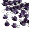 Faceted Transparent Glass Charms GLAA-T024-04A-1