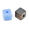 Plating Opaque Acrylic Beads OACR-D042-03-2
