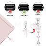 1 Set Heart & Bowknot Zinc Alloy Acrylic Mobile Phone Holders & Pendant Decorations AJEW-ME0002-81B-4