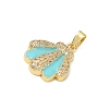 Brass Enamel Pendants RB-CBA2CEF-02G-04-2