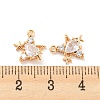 Glass Charms KK-E090-01G-3