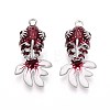 Brass Enamel Pendants KK-T071-27P-02-1