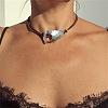 Boho Alloy Teardrop OT Clasps Pendant Imitation Leather Cord Necklaces WG6C0E5-01-2