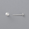 304 Stainless Steel Stud Earring Findings STAS-H436-25S-6mm-2