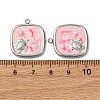 304 Stainless Steel Enamel Pendants STAS-P406-25C-P-3