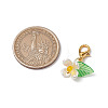 Flower ABS Plastic Imitation Pearl & Acrylic Pendant Decorations HJEW-JM02988-01-5