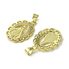 Brass Micro Pave Cubic Zirconia Pendants KK-H472-53O-G-2