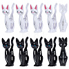 DELORIGIN 16Pcs 2 Colors Cat Shape Plastic Kitchen Food Bag Clips AJEW-DR0001-27-1