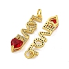 Real 18K Gold Plated Brass Micro Pave Cubic Zirconia Pendant KK-R159-43G-2