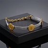 304 Stainless Steel Watch Band Chain Bracelets for Women BJEW-G770-01A-GP-1