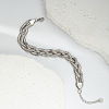 304 Stainless Steel Bracelets for Women BJEW-U012-01P-1