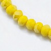 1 Strand Electroplate Opaque Solid Color Crystal Glass Rondelle Beads Strands X-EGLA-F049A-01AB-3
