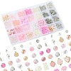 DIY Round Glass & CCB Plastic Beads Bracelets Making Kits DIY-FS0007-56B-3