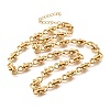 304 Stainless Steel Oval Infinity Link Chain Necklaces for Women Men NJEW-K249-20B-G-4