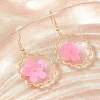 Alloy & Dried Flower Dangle Earrings AL-Z001-03G-2