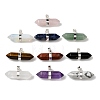 Natural & Synthetic Mixed Gemstone Double Terminal Pointed Pendants G-NH0001-15P-1