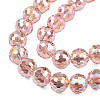 Electroplate Transparent Glass Beads Strands X-EGLA-N002-46-H02-3
