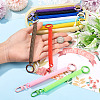 10Pcs Plastic Spiral Retractable Spring Coil Keychains KEYC-TA0001-84-5