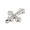 Alloy Rhinestone Pendants FIND-U026-26P-2