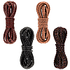 8M 4 Colors Round PU Leather Braided Cord OCOR-CL0001-20-1