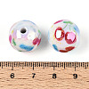 Printed Opaque Acrylic Beads MACR-T048-04C-3