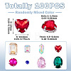 100Pcs Glass Sew on Rhinestones GLAA-TA0004-45-4