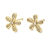 Valentine's Day Brass Micro Pave Clear Cubic Zirconia Stud Earrings EJEW-C186-22G-01-4