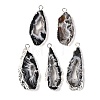 Natural Geode Agate Pendants G-G950-02P-2