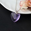 Medium Purple Glass Perfume Bottle Pendant Necklaces PW-WGF3857-07-1