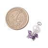 Natural Green Aventurine & Garne & Amethyst & Rose Quartz & Apatite Faceted Round & Potato Pearl Pendants PALLOY-JF04750-01-3