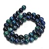Natural Azurite Beads Strands G-G475-A04-8mm-3