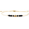 Natural Gemstone & Glass Beaded Braided Bead Bracelets WW1419-6-1