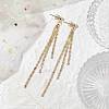 Brass Tassel Chain Drop Earrings for Women EJEW-JE05745-2