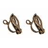 Brass Clip-on Earring Findings EC109-NFAB-1