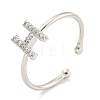 Rack Plating Brass Open Cuff Rings for Women RJEW-F162-02P-H-1