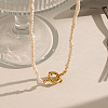 Vintage Natural Freshwater Pearl Rice Beaded Necklaces with 304 Stainless Steel Spring Ring Clasps for Women AQ9870-3