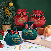 4Pcs 4 Styles Christmas Velvet Candy Apple Bags TP-BC0001-06-3