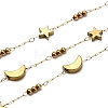 Handmade 304 Stainless Steel Non-magnetic Hematite Beaded Star with MoonLink Chains CHS-L032-17G-03-1