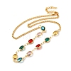 304 Stainless Steel Curb Chain Necklaces NJEW-V009-01G-4