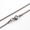 1.5mm 201 Stainless Steel Round Snake Chain Necklaces for Women Men STAS-N103-06P-1