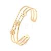 304 Stainless Steel & Rhinestone Cuff Bangles for Women BJEW-C155-01B-G-4