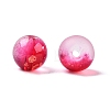 Frosted Baking Painted Glass Beads DGLA-N005-8mm-05-3