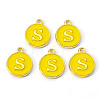 Golden Plated Alloy Enamel Charms X-ENAM-S118-09S-1