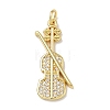 Brass Micro Pave Clear Cubic Zirconia Pendants KK-D289-01G-09-1
