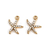 304 Stainless Steel Rhinestone Charms STAS-Z154-01G-01-1