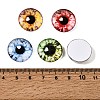 Printed Transparent Glass Cabochons GL-CBAA22A-10-4