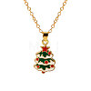 Christmas Alloy Enamel Pendant Necklaces FS-WGA5363-02-1